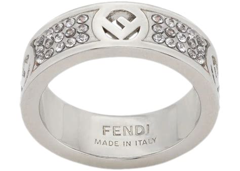 silver fendi ring womens|fendi ff ring.